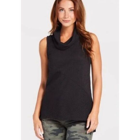 SUNDAY IN BROOKLYN FOR ANTHROPOLOGIE Women’s Black Sleeveless Emelia Cowl Neck S - Picture 1 of 6